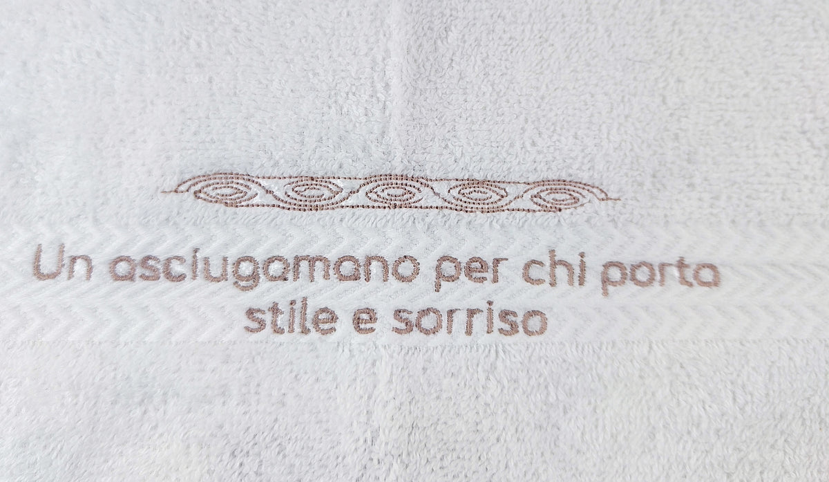 ASCIUGAMANI PERSONALIZZATI FRASE 30x30 cm