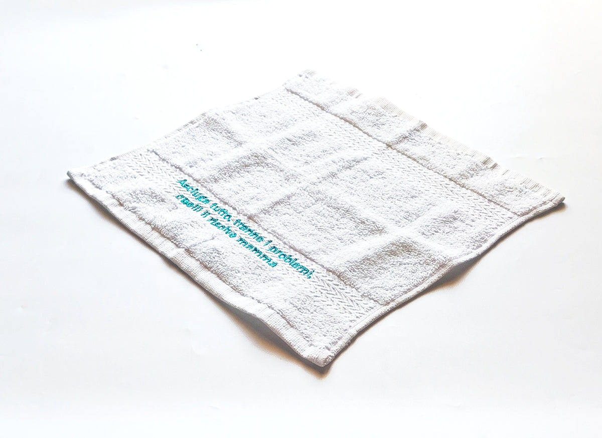 ASCIUGAMANI PERSONALIZZATI FRASE 30x30 cm