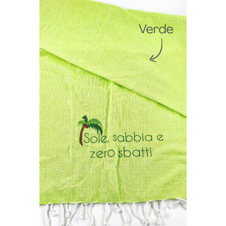 TELO MARE RICAMO FRASE